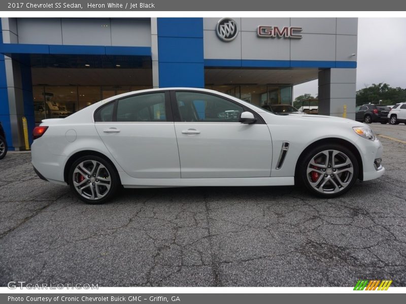Heron White / Jet Black 2017 Chevrolet SS Sedan