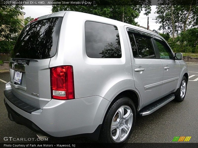 Alabaster Silver Metallic / Gray 2015 Honda Pilot EX-L 4WD