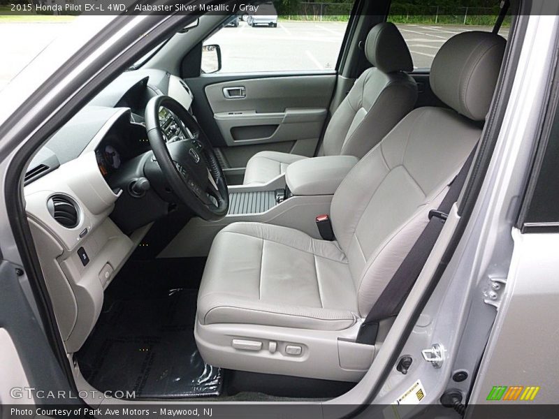 Alabaster Silver Metallic / Gray 2015 Honda Pilot EX-L 4WD