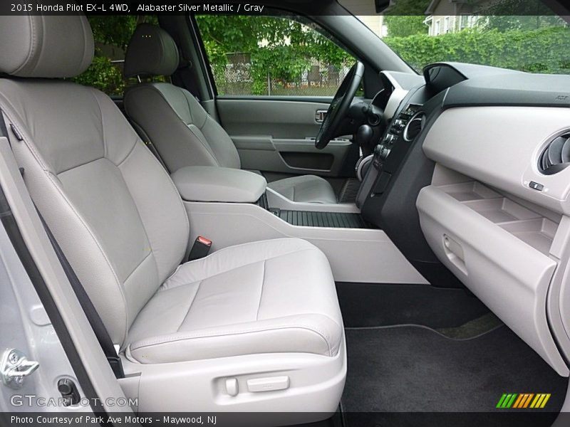 Alabaster Silver Metallic / Gray 2015 Honda Pilot EX-L 4WD