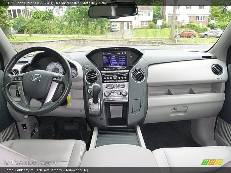 Alabaster Silver Metallic / Gray 2015 Honda Pilot EX-L 4WD