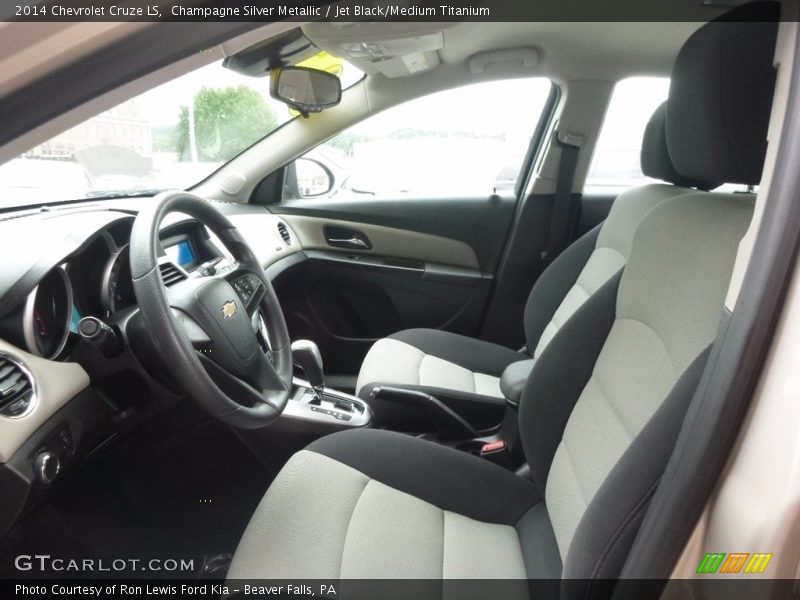 Champagne Silver Metallic / Jet Black/Medium Titanium 2014 Chevrolet Cruze LS