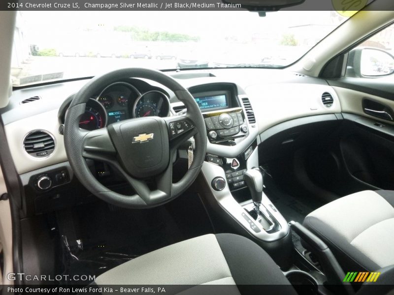Champagne Silver Metallic / Jet Black/Medium Titanium 2014 Chevrolet Cruze LS
