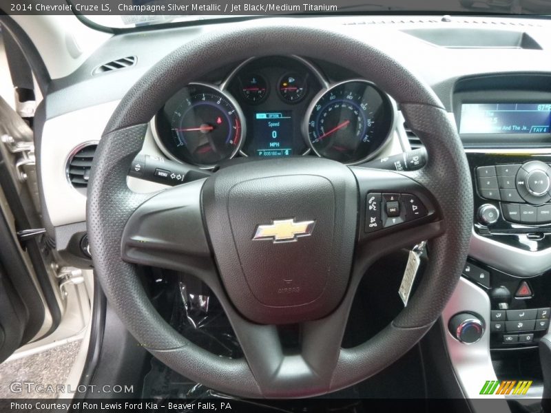 Champagne Silver Metallic / Jet Black/Medium Titanium 2014 Chevrolet Cruze LS