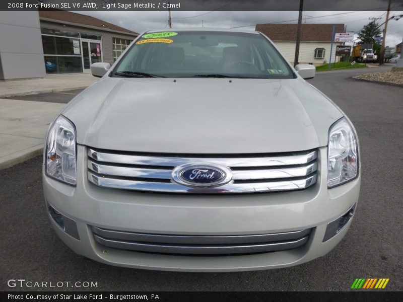 Light Sage Metallic / Camel 2008 Ford Fusion SEL V6 AWD