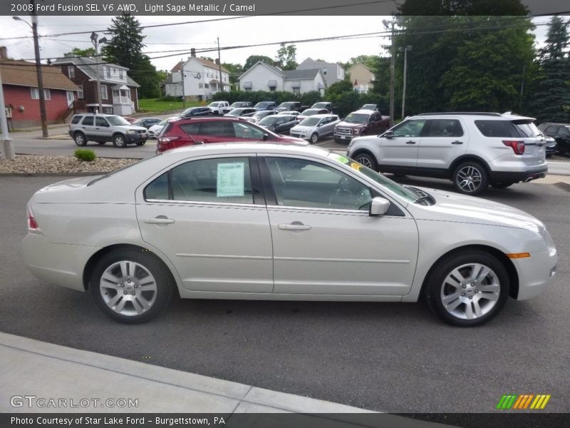 Light Sage Metallic / Camel 2008 Ford Fusion SEL V6 AWD