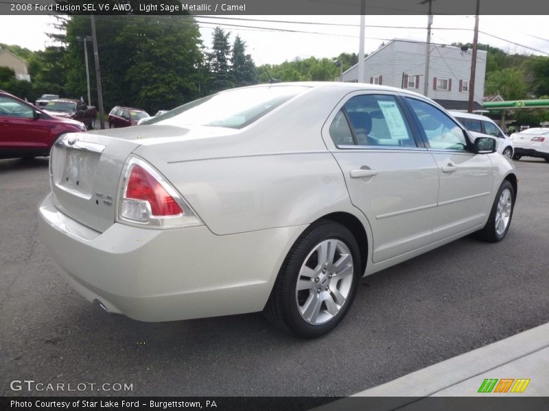 Light Sage Metallic / Camel 2008 Ford Fusion SEL V6 AWD