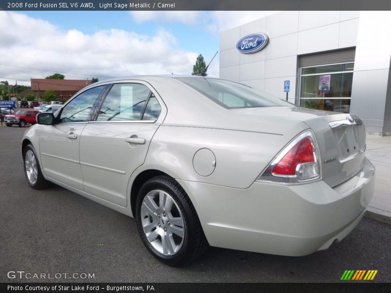 Light Sage Metallic / Camel 2008 Ford Fusion SEL V6 AWD