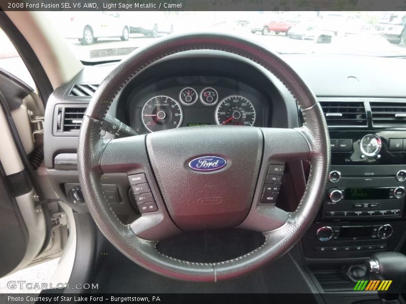 Light Sage Metallic / Camel 2008 Ford Fusion SEL V6 AWD