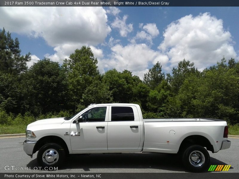 Bright White / Black/Diesel Gray 2017 Ram 3500 Tradesman Crew Cab 4x4 Dual Rear Wheel