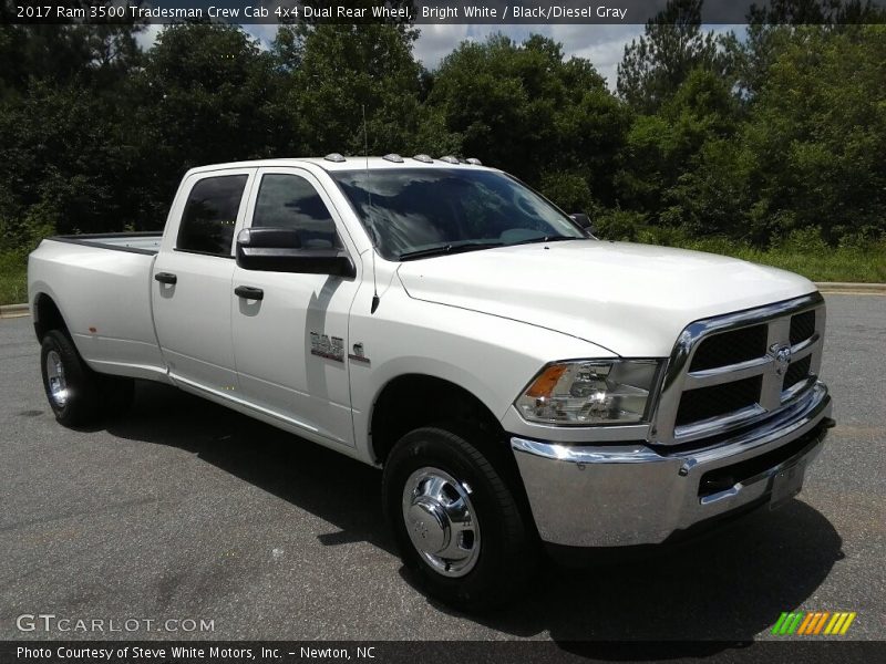 Bright White / Black/Diesel Gray 2017 Ram 3500 Tradesman Crew Cab 4x4 Dual Rear Wheel
