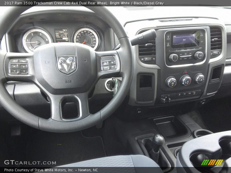 Bright White / Black/Diesel Gray 2017 Ram 3500 Tradesman Crew Cab 4x4 Dual Rear Wheel
