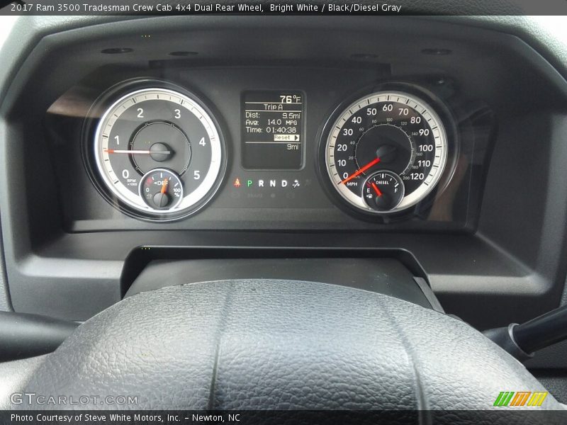 Bright White / Black/Diesel Gray 2017 Ram 3500 Tradesman Crew Cab 4x4 Dual Rear Wheel