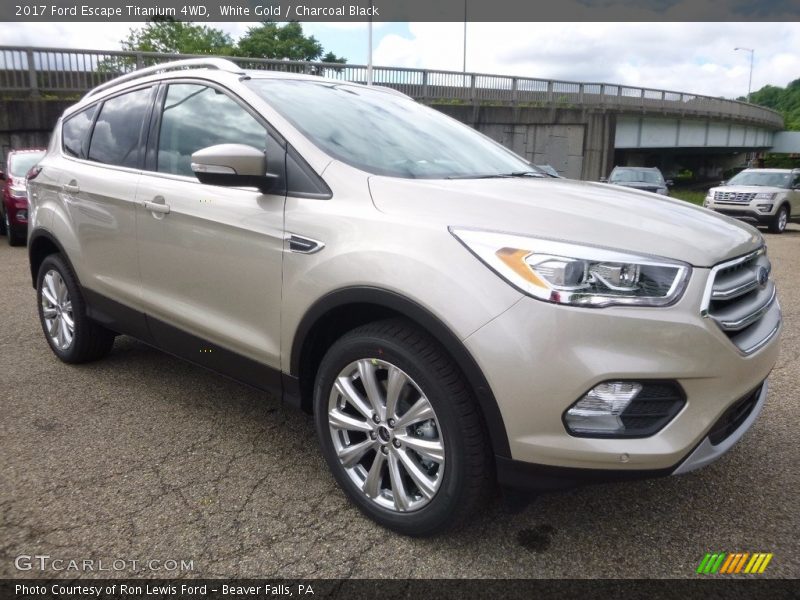 White Gold / Charcoal Black 2017 Ford Escape Titanium 4WD
