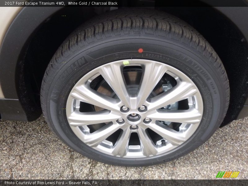 White Gold / Charcoal Black 2017 Ford Escape Titanium 4WD