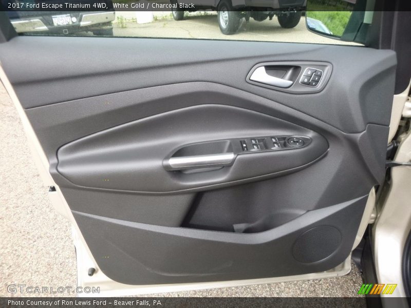 White Gold / Charcoal Black 2017 Ford Escape Titanium 4WD