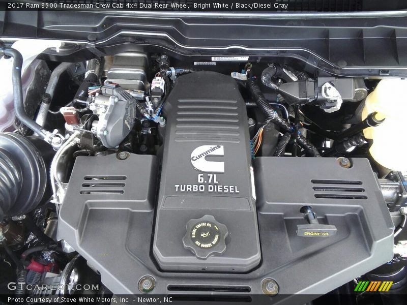 Bright White / Black/Diesel Gray 2017 Ram 3500 Tradesman Crew Cab 4x4 Dual Rear Wheel