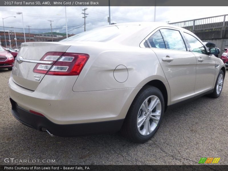 White Gold / Charcoal Black 2017 Ford Taurus SEL AWD