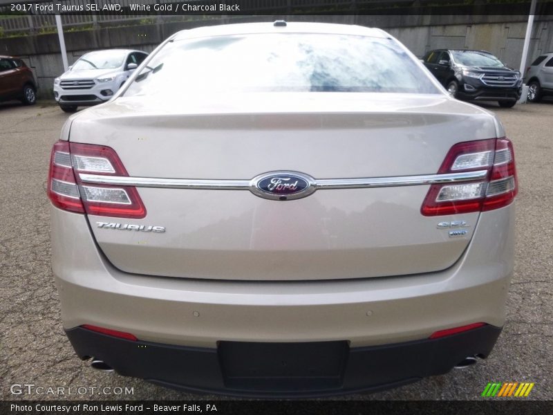White Gold / Charcoal Black 2017 Ford Taurus SEL AWD
