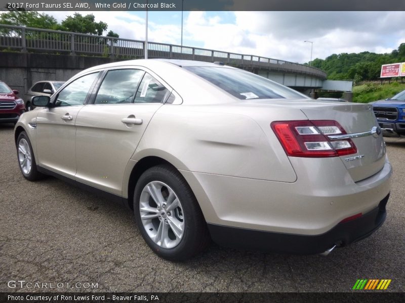White Gold / Charcoal Black 2017 Ford Taurus SEL AWD