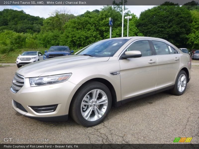 White Gold / Charcoal Black 2017 Ford Taurus SEL AWD