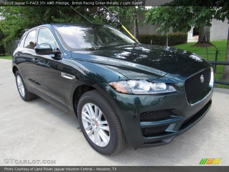 British Racing Green Metallic / Light Oyster 2018 Jaguar F-PACE 35t AWD Prestige