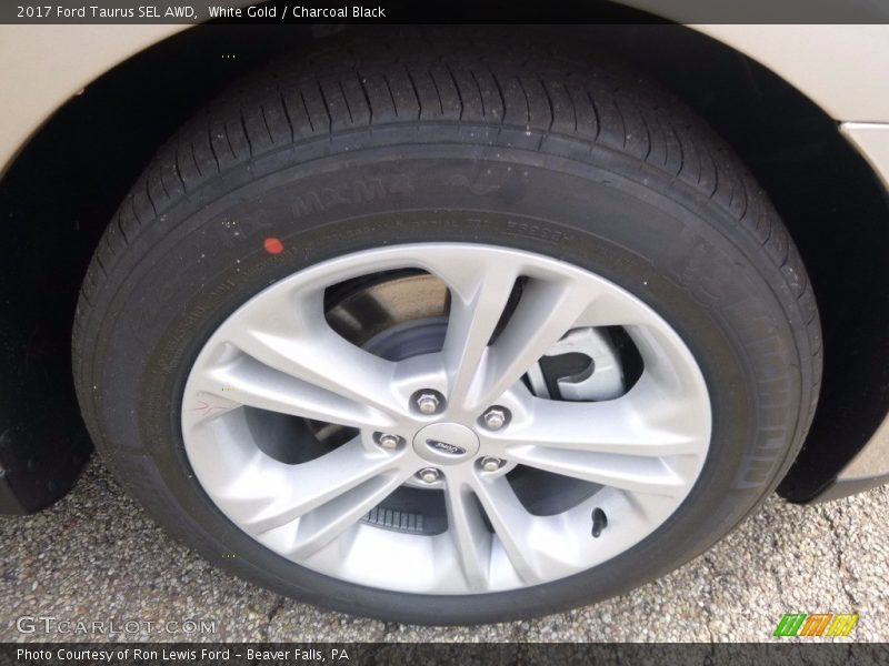 White Gold / Charcoal Black 2017 Ford Taurus SEL AWD