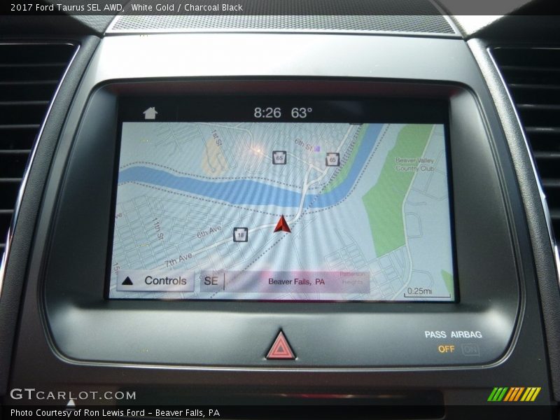 White Gold / Charcoal Black 2017 Ford Taurus SEL AWD
