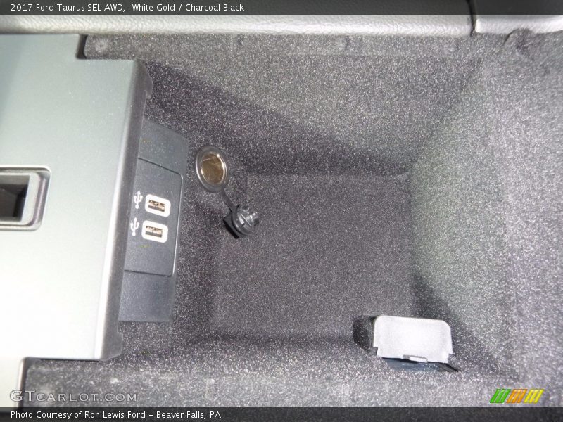 White Gold / Charcoal Black 2017 Ford Taurus SEL AWD