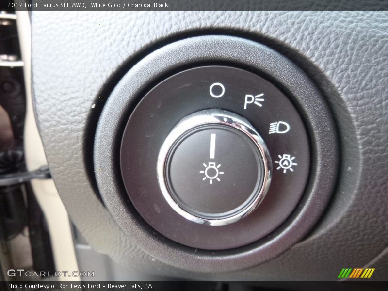 White Gold / Charcoal Black 2017 Ford Taurus SEL AWD