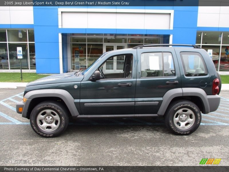 Deep Beryl Green Pearl / Medium Slate Gray 2005 Jeep Liberty Sport 4x4