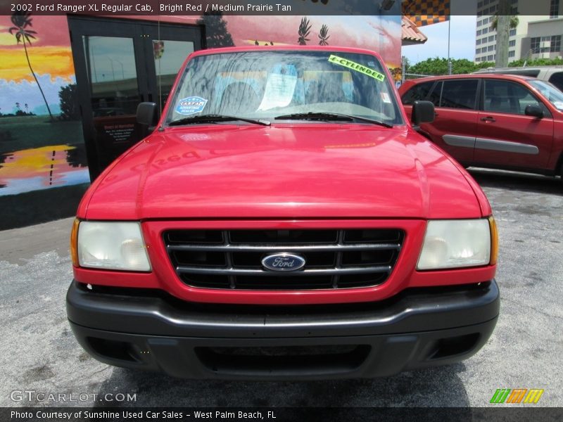Bright Red / Medium Prairie Tan 2002 Ford Ranger XL Regular Cab