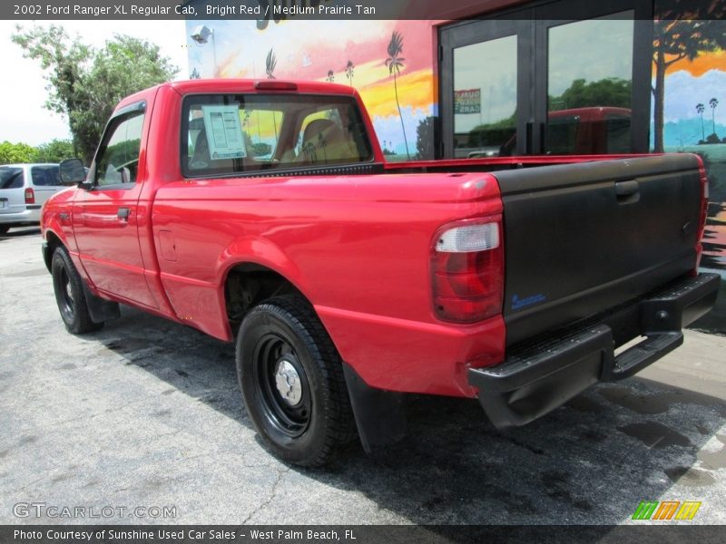 Bright Red / Medium Prairie Tan 2002 Ford Ranger XL Regular Cab