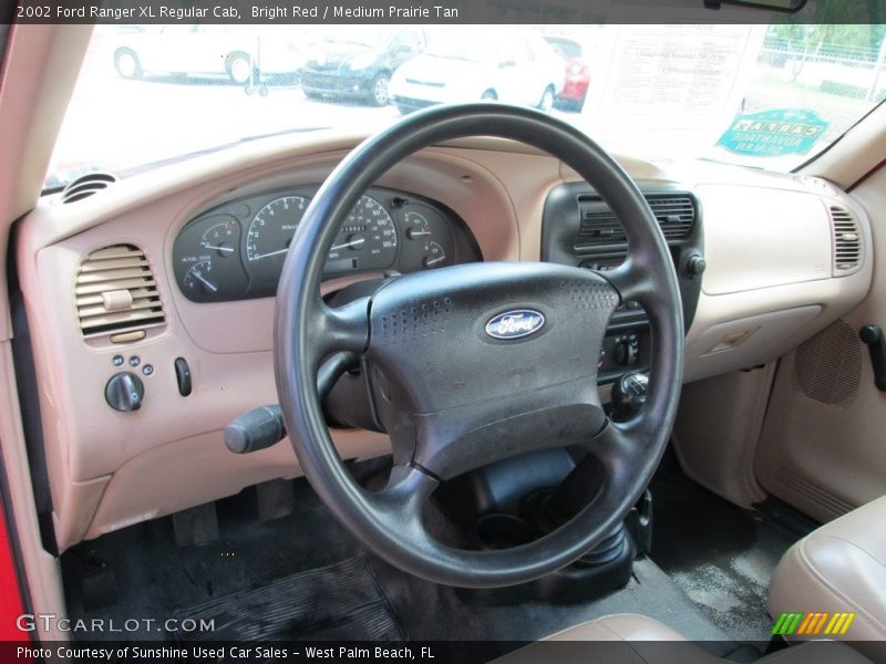Bright Red / Medium Prairie Tan 2002 Ford Ranger XL Regular Cab