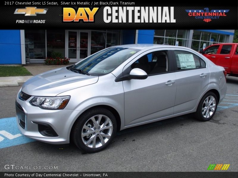 Silver Ice Metallic / Jet Black/Dark Titanium 2017 Chevrolet Sonic LS Sedan