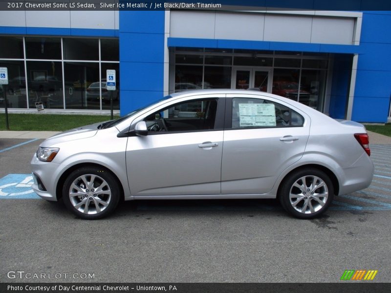 Silver Ice Metallic / Jet Black/Dark Titanium 2017 Chevrolet Sonic LS Sedan