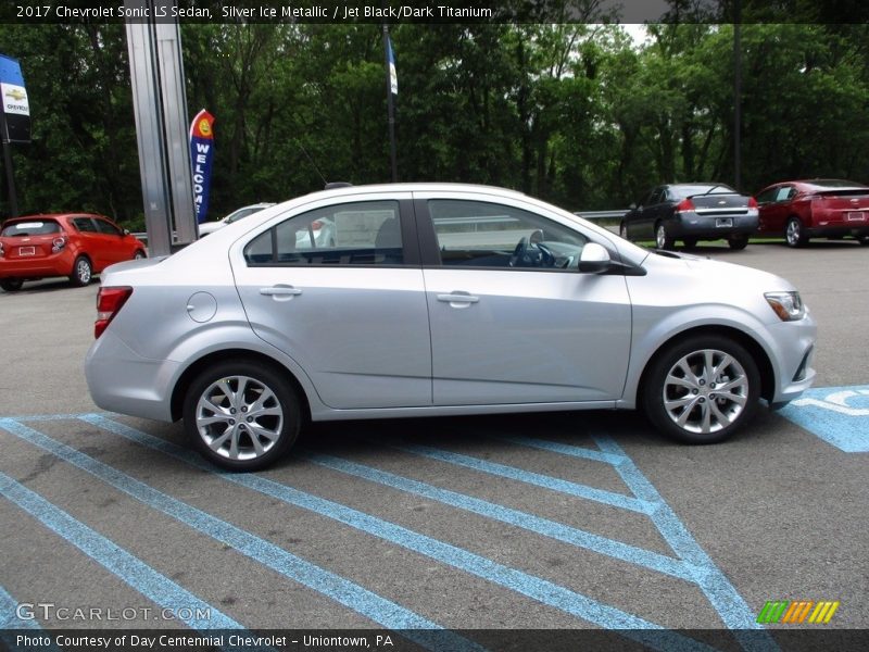 Silver Ice Metallic / Jet Black/Dark Titanium 2017 Chevrolet Sonic LS Sedan