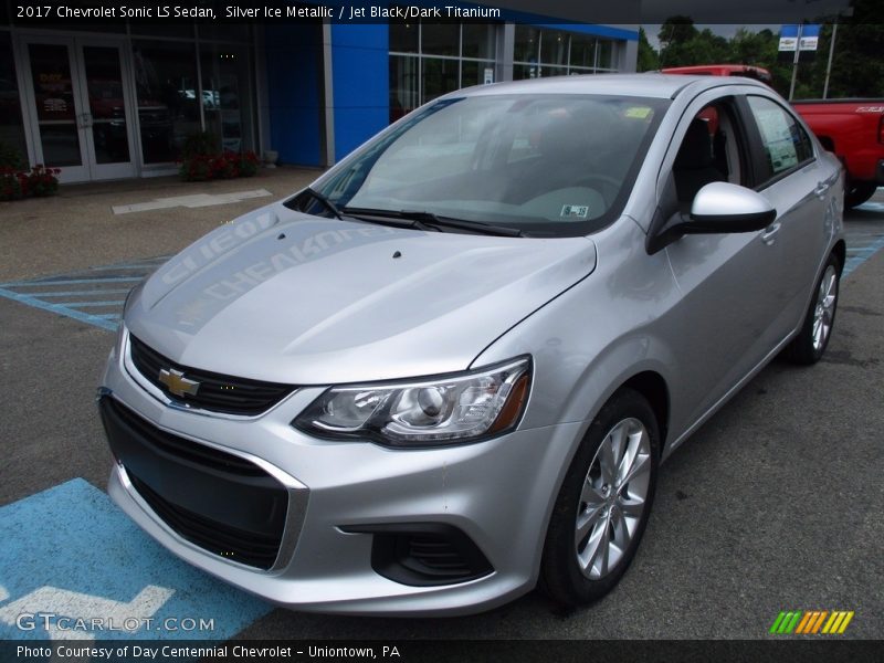 Silver Ice Metallic / Jet Black/Dark Titanium 2017 Chevrolet Sonic LS Sedan