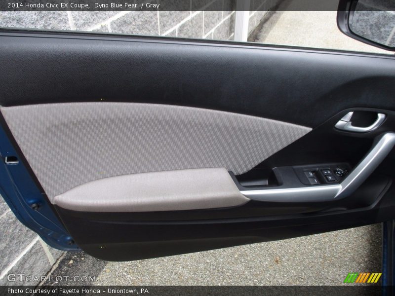 Dyno Blue Pearl / Gray 2014 Honda Civic EX Coupe