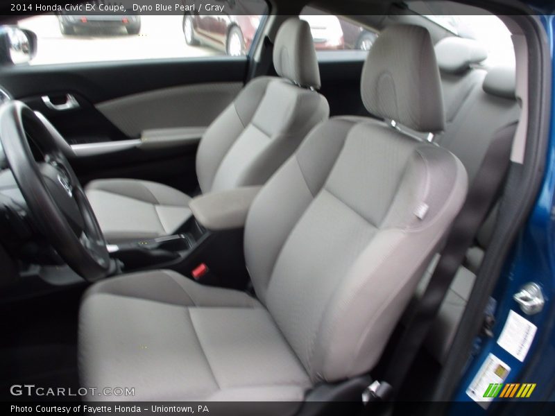 Dyno Blue Pearl / Gray 2014 Honda Civic EX Coupe