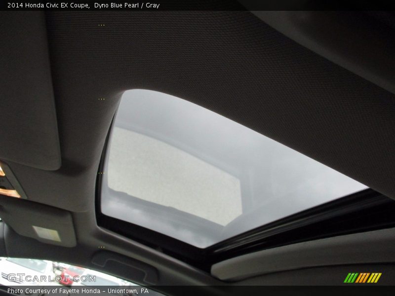 Dyno Blue Pearl / Gray 2014 Honda Civic EX Coupe