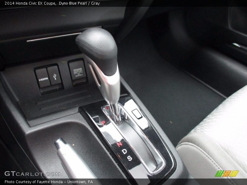 Dyno Blue Pearl / Gray 2014 Honda Civic EX Coupe