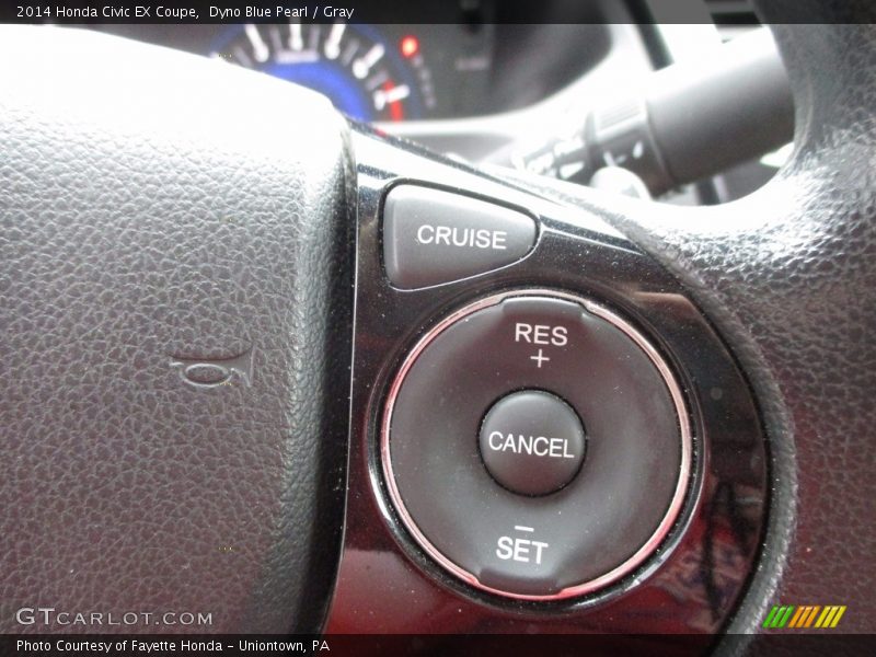 Dyno Blue Pearl / Gray 2014 Honda Civic EX Coupe