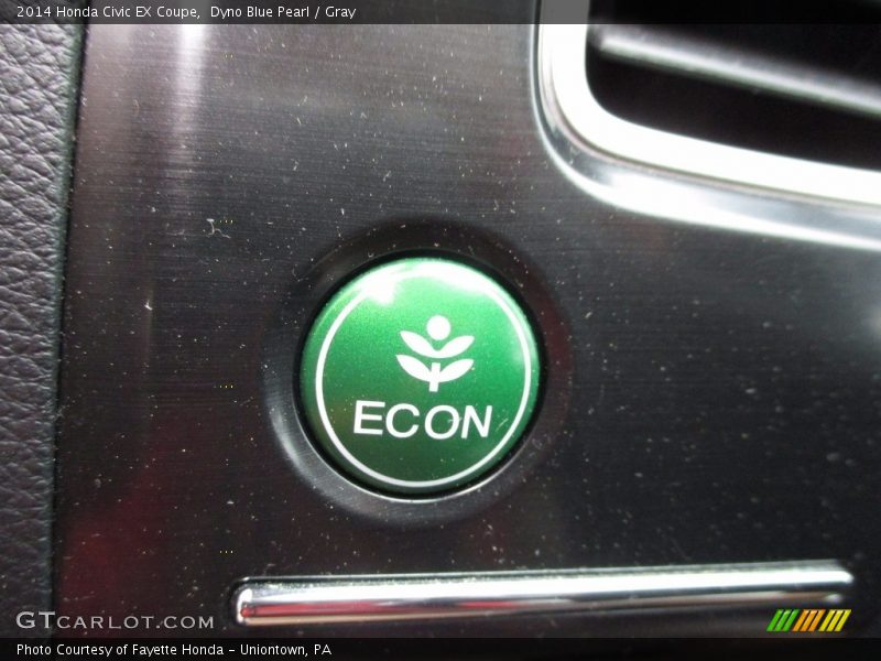 Dyno Blue Pearl / Gray 2014 Honda Civic EX Coupe