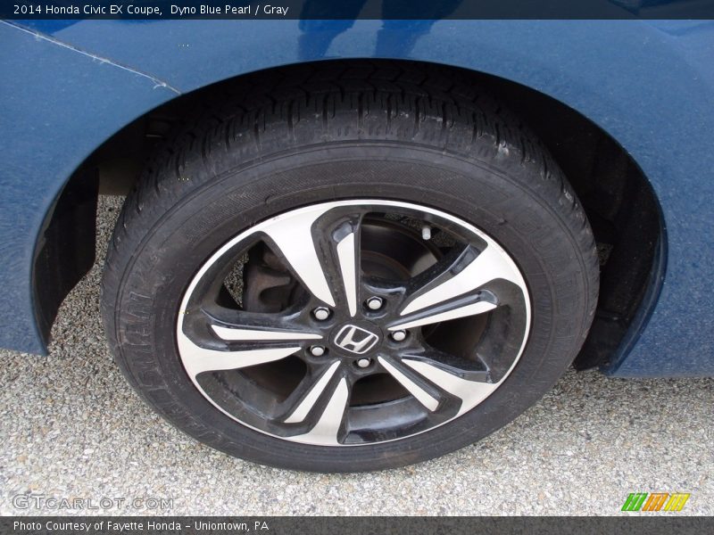 Dyno Blue Pearl / Gray 2014 Honda Civic EX Coupe