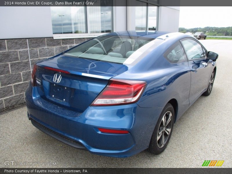 Dyno Blue Pearl / Gray 2014 Honda Civic EX Coupe