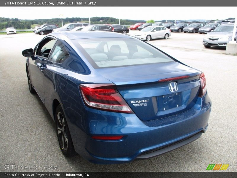 Dyno Blue Pearl / Gray 2014 Honda Civic EX Coupe