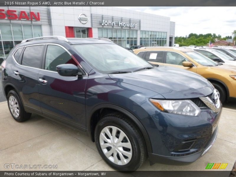 Arctic Blue Metallic / Charcoal 2016 Nissan Rogue S AWD