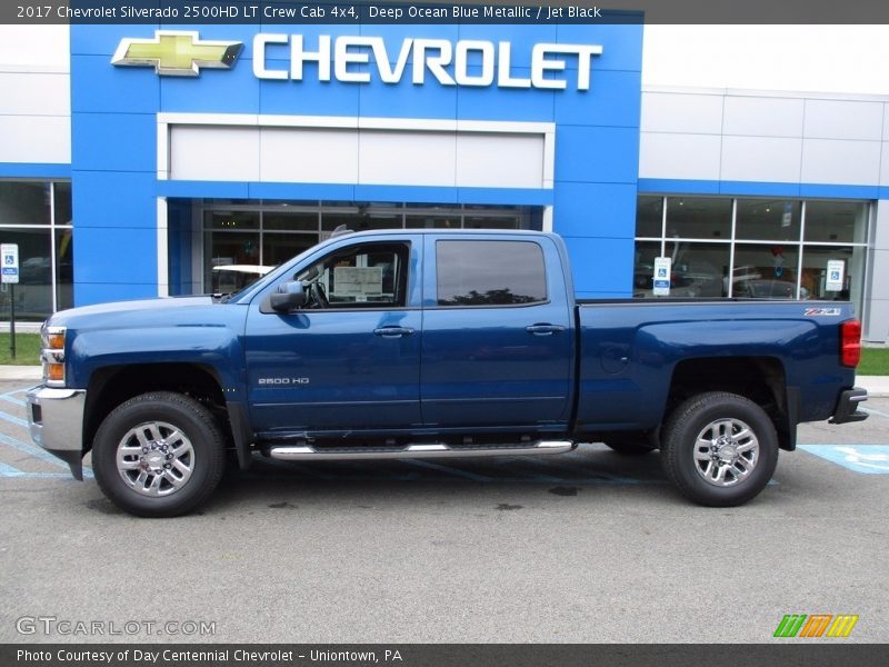 Deep Ocean Blue Metallic / Jet Black 2017 Chevrolet Silverado 2500HD LT Crew Cab 4x4