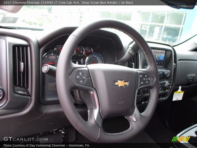 Deep Ocean Blue Metallic / Jet Black 2017 Chevrolet Silverado 2500HD LT Crew Cab 4x4